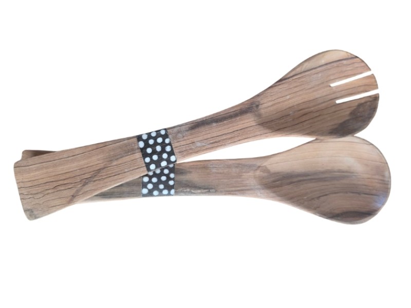 Wooden Spots Salad Server